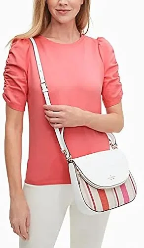 Vista 5 de Kate Spade Leila rayas lona mediana hombro bolso de mujer