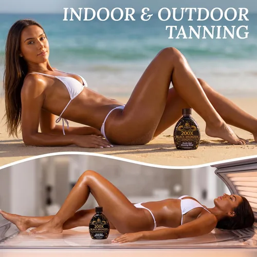 Vista 5 de The Sicilian 200X loción bronceadora negra oscura – mejor loción bronceadora para la piel brillante – bronceado gradual y loción bronceadora sin sol