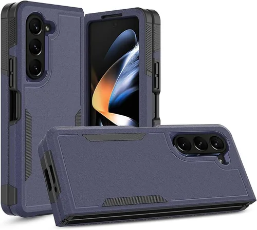 Vista 34 de Funda WOGROO para Samsung Galaxy Z Fold 4 - Funda protectora para teléfono a prueba de golpes, duradera, negra