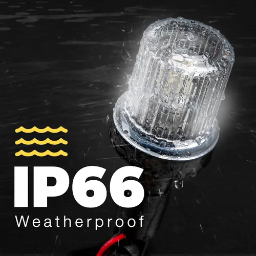 Vista 5 de EVERBEAM Luz de anclaje ajustable de acero inoxidable P600 para barcos de pesca y embarcaciones marítimas - Proporciona visibilidad de 360 grados