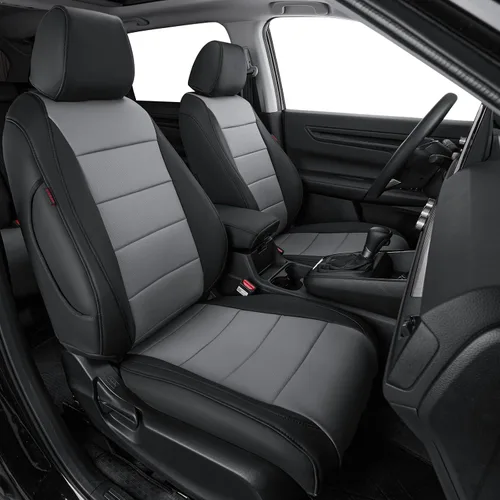 Vista 13 de coverdream CRV - Fundas de asiento de coche personalizadas para Honda 2012 Cuero sintético (beige)