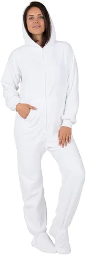 Vista 4 de Footed Pajamas - Adult Chenille Hoodie Onesies One-Piece Pajama Jumpsuits for Men and Women Pjs Unisex