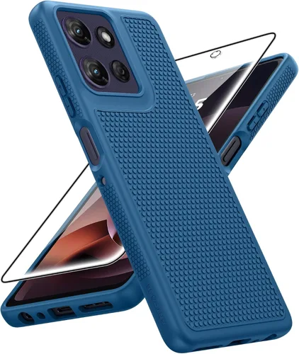 Vista 24 de FNTCASE Funda para iPhone 17 Pro: Fundas delgadas translúcidas de color azul claro compatibles con MagSafe, protección completa de la cámara