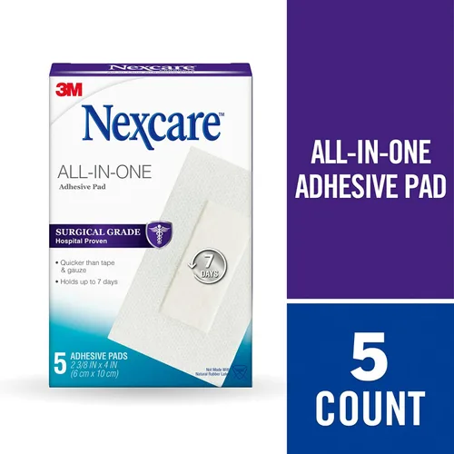 Vista 3 de Nexcare Almohadillas adhesivas todo en uno, 2.375 x 4 pulgadas, 5