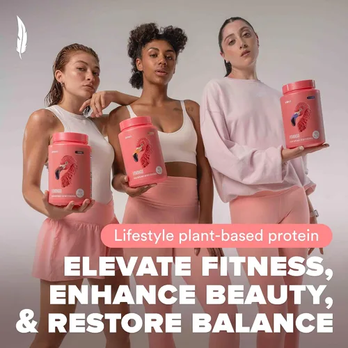 Vista 5 de BIRDMAN Fitmingo Proteína vegana en polvo con inositol, potenciadores de colágeno, ácido hialurónico y vitaminas Bajo en carbohidratos, sin