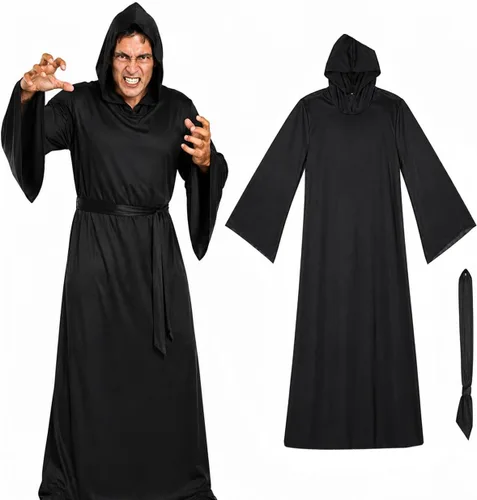 Vista 2 de PMU Disfraz de Halloween para hombre, disfraz de terror para fiestas de Sultán Clásico