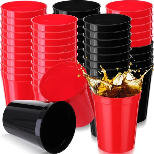 Vista 16 de Yungyan Paquete de 12 vasos de plástico reutilizables de 16 onzas, 4