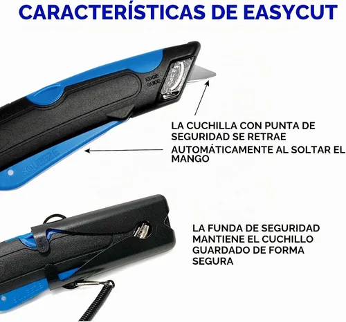 Vista 5 de Garvey 091524 cúter de seguridad con funda, color negro y azul, Negro/Azul