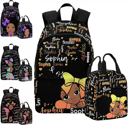Vista 8 de Texto personalizado Elefante desgaste gafas mochila mochila mochila casual Daypack bolsa para mamá niñas, color86-4, Mochilas Daypack