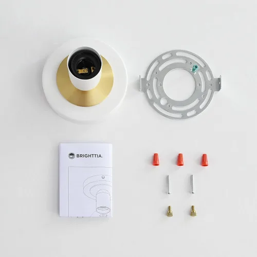 Vista 7 de BRIGHTTIA Luna Uno - Aplique de pared de 1 luz, accesorio industrial moderno de mediados de siglo para pared y techo, lámpara minimalista para baño