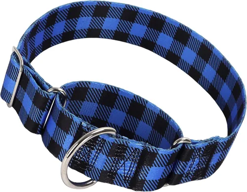 Vista 17 de Collar Martingale para Perro de 1.5 Pulgadas de Ancho - Diseño de Calavera Extra Resistente para Perros Grandes, Collar de Entrenamiento Ajustable