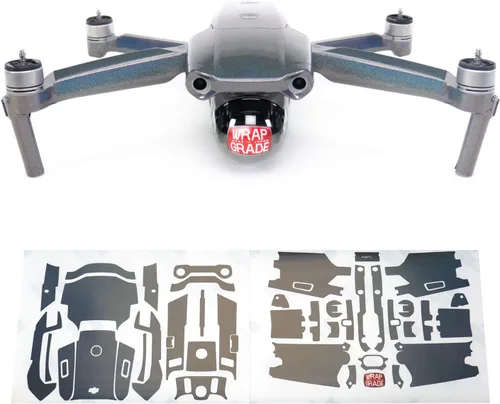 Vista 9 de Wrapgrade Unidad Principal Skin Compatible con DJI Mavic Air 2 (Airforce Silver)
