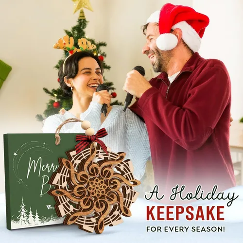 Vista 6 de Adorno de Navidad con notas musicales 2025 – Regalos musicales para hombres y mujeres, ideas de regalo musical de vacaciones para amantes
