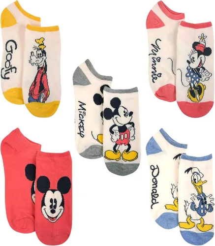 Vista 14 de Disney Paquete de 5 calcetines invisibles de Mickey Mouse para mujer Assorted Neutral