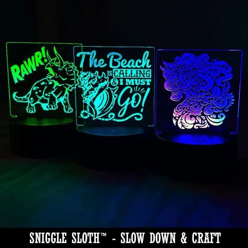 Vista 4 de Sniggle Sloth Lámpara de escritorio amistosa de la ilusión 3D del hurón LED de la luz de la noche de la señal