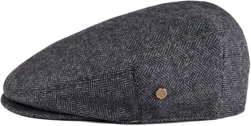 Vista 2 de VOBOOM - Gorra plana en espiga para hombre con mezcla de lana