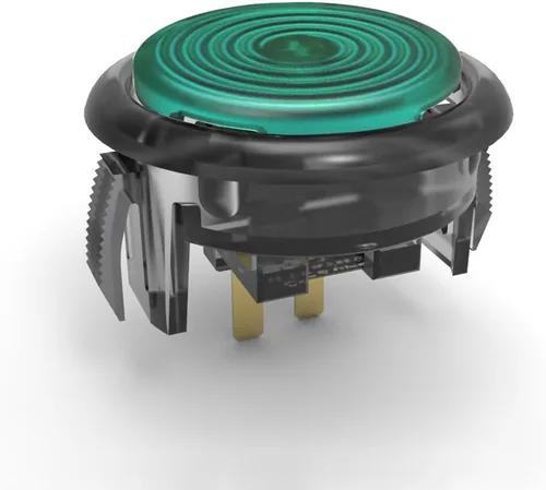 Vista 4 de 15pcs Arcade Button Caps for Mechanical Push Buttons Punk Workshop button Caps - Green