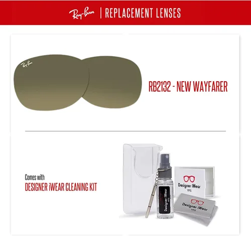 Vista 4 de NEW RB2132 New Wayfarer Polarized Replacement Lenses For Men For Women+BUNDLE with ACCESSORY EYEWEAR KIT
