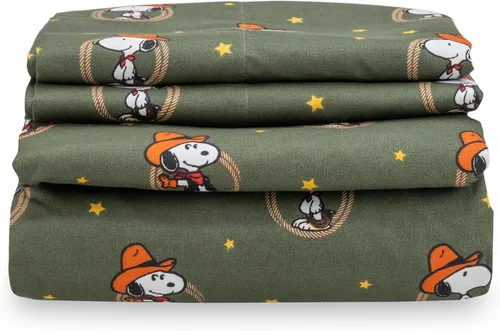 Vista 21 de Berkshire Peanuts® - Juego de sábanas tamaño individual, 3 piezas, diseño de personajes lindos Snoopy de microfibra suave, mini Snoopy y Woodstock