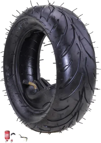 Vista 4 de Trkimal Tubo interior de neumático delantero 90/65-6.5 con vástago de válvula en ángulo TR87 para mini bicicleta de bolsillo de 38 cc, 47 cc, 49 cc