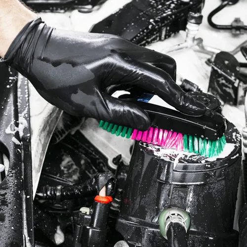 Vista 8 de Wostar Guantes desechables de nitrilo sin polvo y látex, guantes de examen de nitrilo desechables no estériles de 4 mil para pantalla táctil