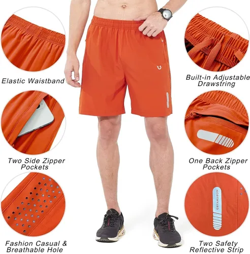 Vista 4 de NORTHYARD - Pantalones cortos deportivos para correr para hombres, ligeros, de secado rápido, 7, 5 o 9 pulgadas, para senderismo, deportes, gimnasio