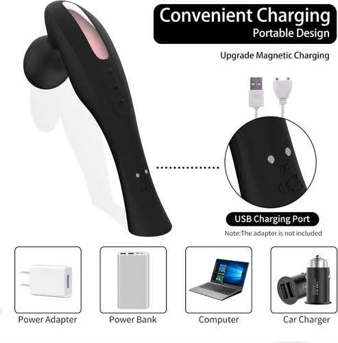 Vista 6 de Masajeador de espalda eléctrico inalámbrico, portátil, portátil, Fuigarry de cuerpo completo, para masaje de hombros, cuello y tejido profundo, Negro