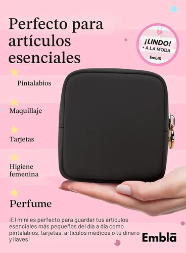 Vista 3 de Bolsa de Maquillaje de Viaje Embla Bolsa de Artículos de Aseo de Viaje, Negro, Mini, Mini