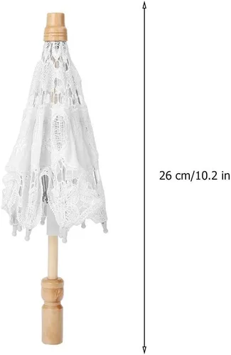 Vista 6 de Paraguas de encaje negro, sombrilla plegable de encaje hecho a mano, para boda, novia, para mujeres, decoración de fiesta, baile y fotografía
