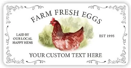Vista 19 de Etiquetas Adhesivas Personalizables para Cartones de Huevos de Gallina Tamaños de 2"-4" Etiquetas de Empaque Personalizadas para Huevos Frescos