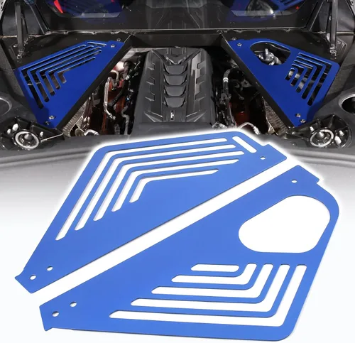 Vista 14 de Cubierta de panel de bahía de motor compatible con Chevrolet Corvette C8 2020-2023, cubiertas traseras de aleación de aluminio para motor izquierda