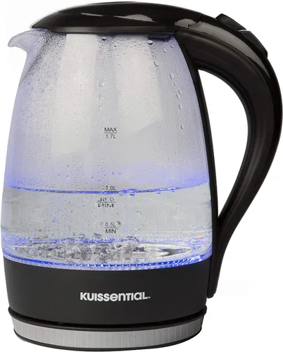 Vista 2 de Hervidor de agua eléctrico de acero inoxidable de 1.7 litros, calentamiento rápido con apagado automático y protección de ebullición, sin cable