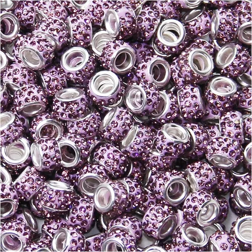 Vista 25 de 60 Piezas Cuentas Espaciadoras de Diamantes de Imitación con Agujero Grande Cuentas Espaciadoras Negras Europeas para Manualidades Cuentas Grandes