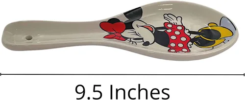 Vista 5 de Jerry Leigh Winking - Soporte de cuchara de cerámica de Minnie Mouse, accesorios coleccionables de decoración de cocina con temática de Disney