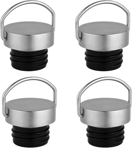 Vista 30 de Neihepal Botellas de agua aisladas de 20 onzas a granel, paquete de 2 botellas deportivas de doble pared de acero inoxidable con tapa de asa, termo