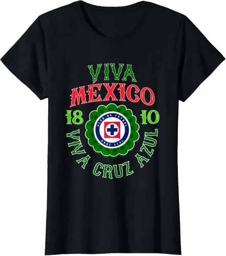 Vista 6 de Cruz Azul - Camiseta del Día de la Independencia de México, Negro
