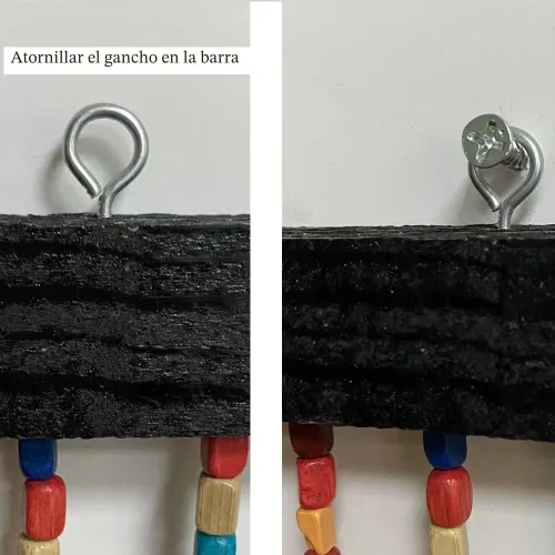 Vista 7 de 41 Hebras Cortina de Cuentas para Puerta de Madera Natural Bambú Colorida Arcoíris Hippie Boho Bohemio Cuentas para Entrada 36 pulgadas x 79