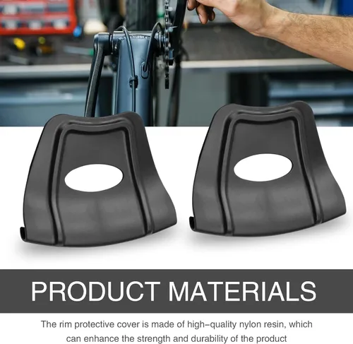 Vista 3 de Pack-2 Protector de llantas para desmontar neumáticos de coche, estructura antideslizante doble convexa, cubierta antiarañazos, mango ovalado hueco