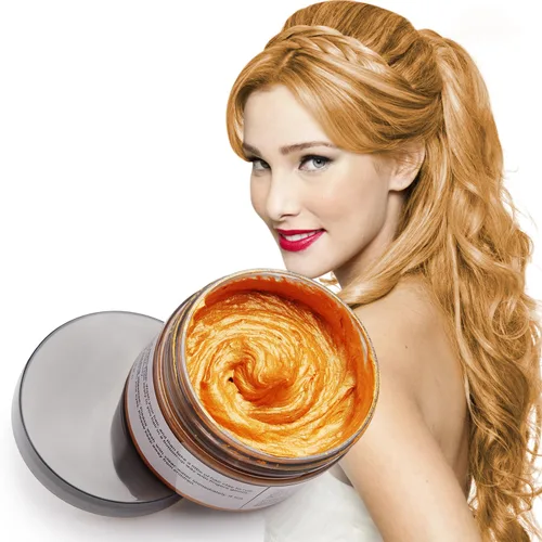 Vista 10 de Cera de color negro para el cabello, crema de peinado instantáneo, 4.23 onzas, cera natural temporal para fiestas, cosplay, Halloween, uso diario