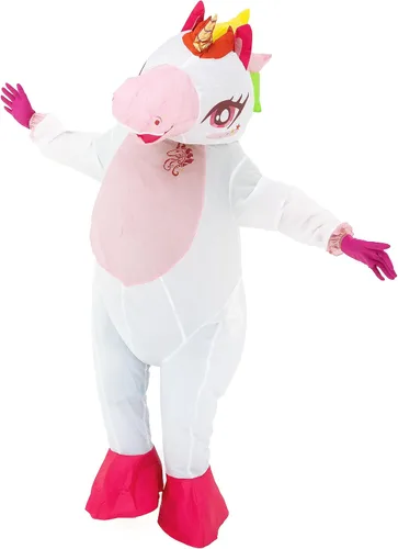 Vista 2 de COS"R"US Disfraz inflable de unicornio para adulto, disfraz inflable para adultos, disfraces de Halloween para hombres y mujeres, unicornio inflable