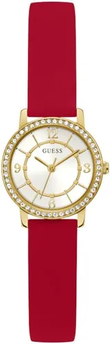 Vista 14 de GUESS Reloj analógico de silicona dorada y negra Negro/Oro/Champán