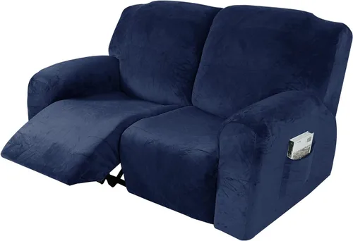 Vista 21 de IMYOGI Fundas para sofá de alta elasticidad de terciopelo para sofá reclinable de 1, 2 y 3 plazas, protector de muebles con parte inferior elástica