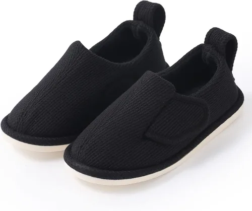 Vista 5 de IIITHREE Pantuflas de espuma viscoelástica suaves y ligeras para mujer con forro que absorbe la humedad, cierre ajustable y pantuflas de casa