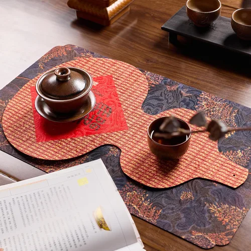 Vista 13 de Extra Long 2-Piece Table Runner Set 118, Waterproof Banquet Table Decor, Double Sided Event Cloth, Heavy Duty Tea Mat, Washable Reversible Brocade