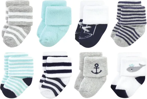 Vista 101 de Hudson Baby - Calcetines de algodón para bebés recién nacidos y Terry para niñas bebés