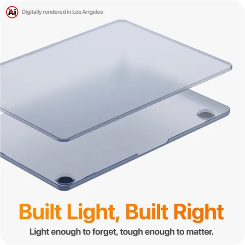 Vista 4 de GhostShell Frost - Funda rígida para MacBook Air de 15 pulgadas 2023+ Medianoche translúcido/mate