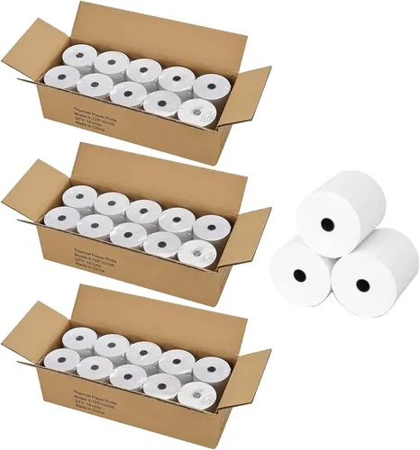 Vista 9 de Papel de recibo térmico 3 1/8 x 119 Papel de recibo Caja registradora POS Papel de recibo 10 rollos
