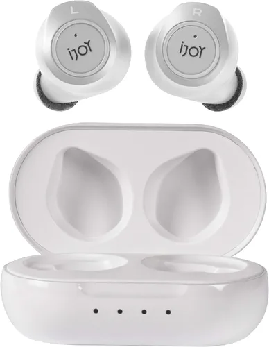 Vista 10 de iJoy Auriculares inalámbricos TWS de gravedad prémium compatibles con Bluetooth 5.0 con micrófono integrado y funda de recarga portátil, IPX4