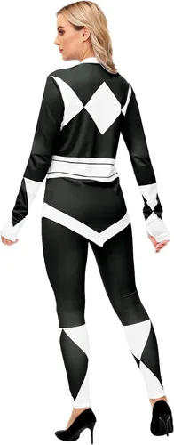 Vista 7 de AOBUTE Womens Rangers Costume 2 Piece Clothing Set Halloween Superhero Cosplay Shirt and Leggings