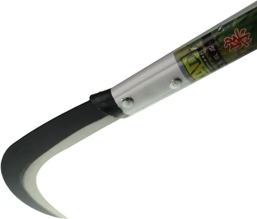 Vista 2 de Cuchillo machete de hoz con mango de aluminio, hoja de acero al carbono, para granja, ramas, vides, hoz de deshierbe